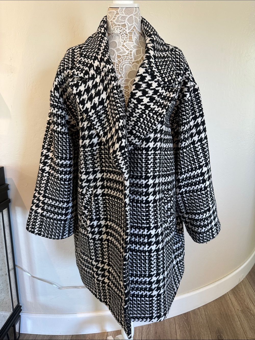Houndstooth Eloquii pea coat